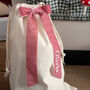Personalised Velvet Bow Gift Sack, thumbnail 4 of 12
