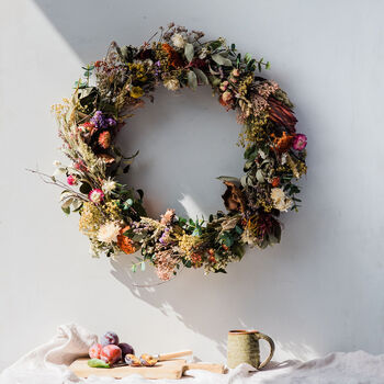 Autumnal Dried Flower Wreath, 4 of 6