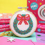 'Christmas Wreath' Mini Cross Stitch Kit, thumbnail 1 of 3