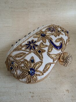 Oval Off White Clutch Bag, 9 of 9