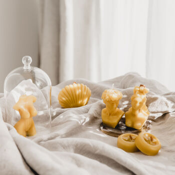 Sculpted Beeswax Candle Trio, 6 of 6