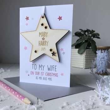 Personalised Wife's First Christmas Card, 3 of 5