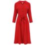 Violet Dress In Red Ditzy Dot Vintage 1940s Style, thumbnail 1 of 2