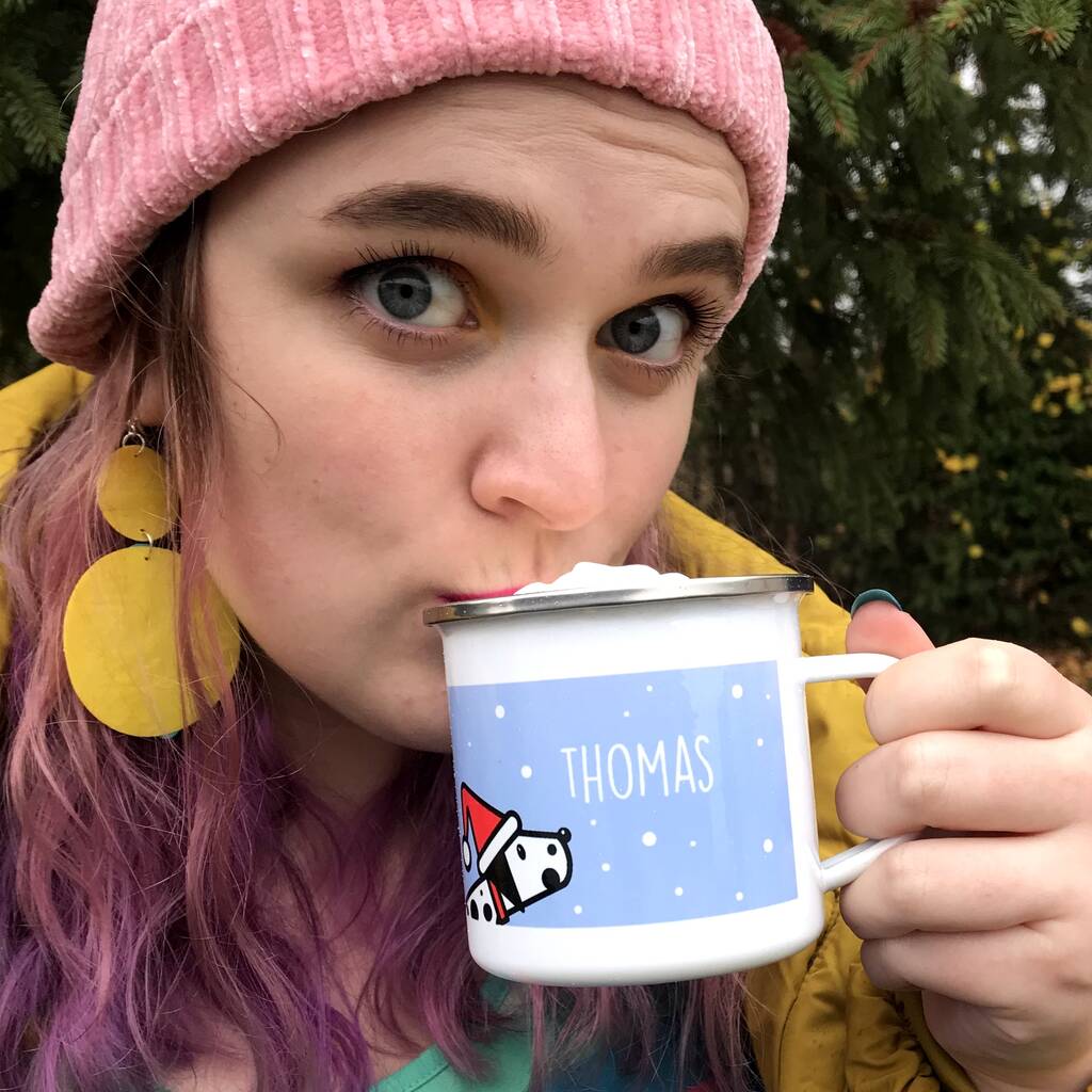 Image of Personalised Dalmatian Christmas Mug