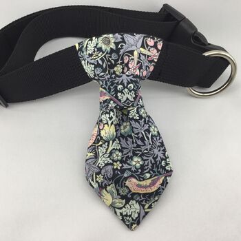 Black Pet Collar Neck Tie , Personalised Pet Gifts, 5 of 8