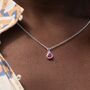 Ruby Necklace, July Birthstone, thumbnail 1 of 8