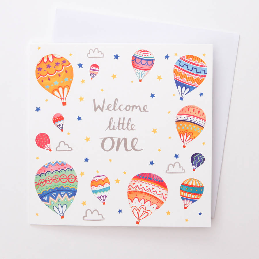 A 'Welcome Little One' New Baby Card, 1 of 4