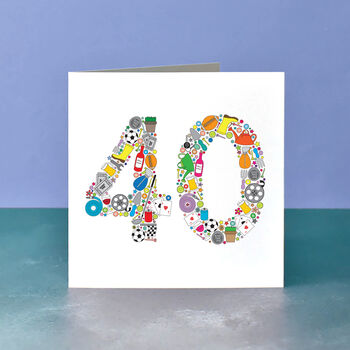 Mens Hobbies 40th Birthday Card, 3 of 4