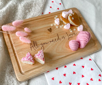 Personalised Valentine’s Breakfast Chopping Graze Board, 5 of 5