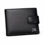 Personalised Black Mens Faux Leather Wallet, thumbnail 1 of 5