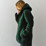 Freya Merino Wool Fleece Jacket In Bottle Green, thumbnail 1 of 3