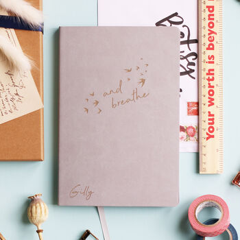 And Breathe Personalised Luxury Journal Notebook, 2 of 11