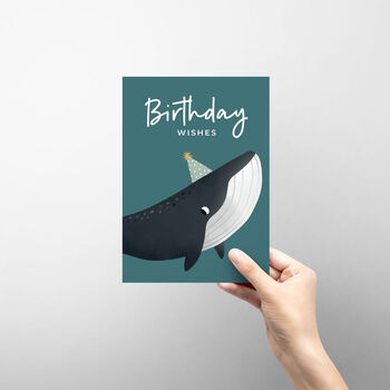 Cute Humpback Whale Birthday Card, 2 of 4