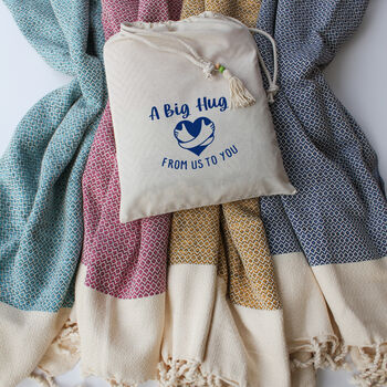 Personalised Cotton Throw 2nd Anniversary Gift, 12 of 12