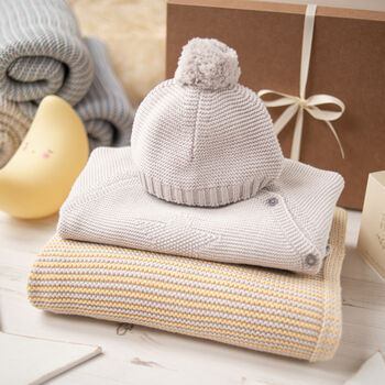 Baby Luxury Mini Stripe Knitted Gift Box, 7 of 12