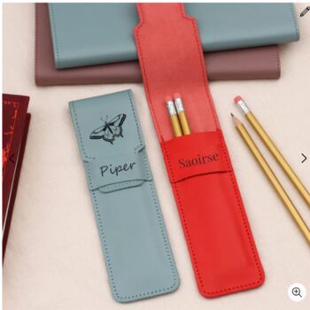 Personalised Children’s Leather Pencil Case Set, 2 of 6