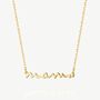 Mama Script Necklace Pregnancy Gift In 18k Gold, thumbnail 3 of 5