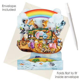 Noah's Ark Pop Up 3D Moving Swing Card, 2 of 5