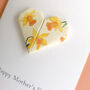 Personalised Daffodil Origami Heart Mother's Day Card, thumbnail 5 of 5