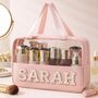 Personalised Pearl Clear Panel Cosmetic Case, thumbnail 1 of 2