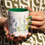 Inky Wildflower Mug With Optional Personalised Details, thumbnail 7 of 12