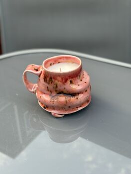 Lavender Scented Candle In Handmade Porcelain Cup, 4 of 4