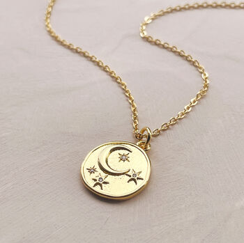 You Are Magic Gold Plated Moon Necklace, 6 of 6