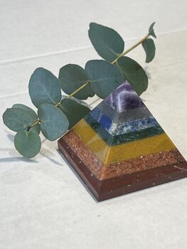 Seven Chakra Bonded Crystal Pyramid Healing Stone, 2 of 3