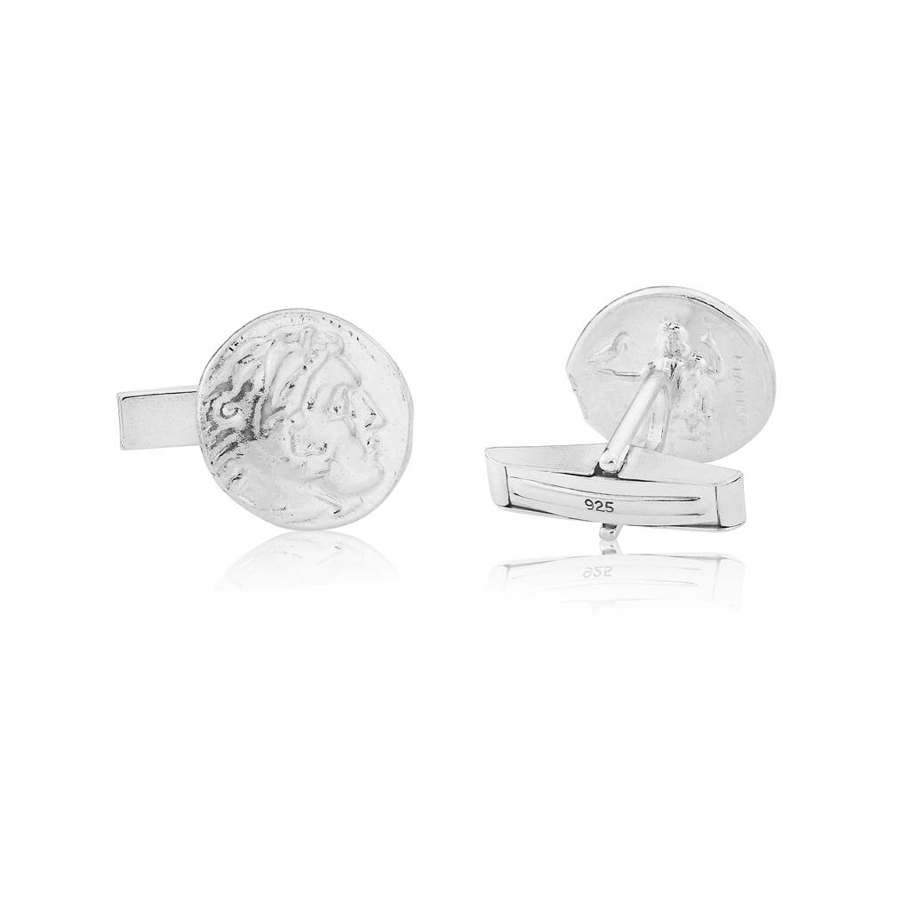 Alexander The Great Ancient Coin Cufflinks By Simon Kemp Jewellers ...
