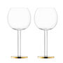 Hand Painted Gold Base Wine Goblet – Set Of Two, thumbnail 3 of 6