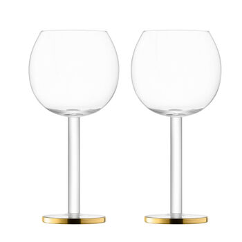 Hand Painted Gold Base Wine Goblet – Set Of Two, 3 of 6