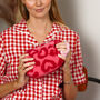 Pink And Red Heart Fluffy Makeup Bag Gift For Girlfriend, Bestie, thumbnail 4 of 7