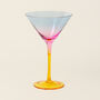 G Decor Set Of Four Martini Glasses With A Rainbow Hue, thumbnail 4 of 4