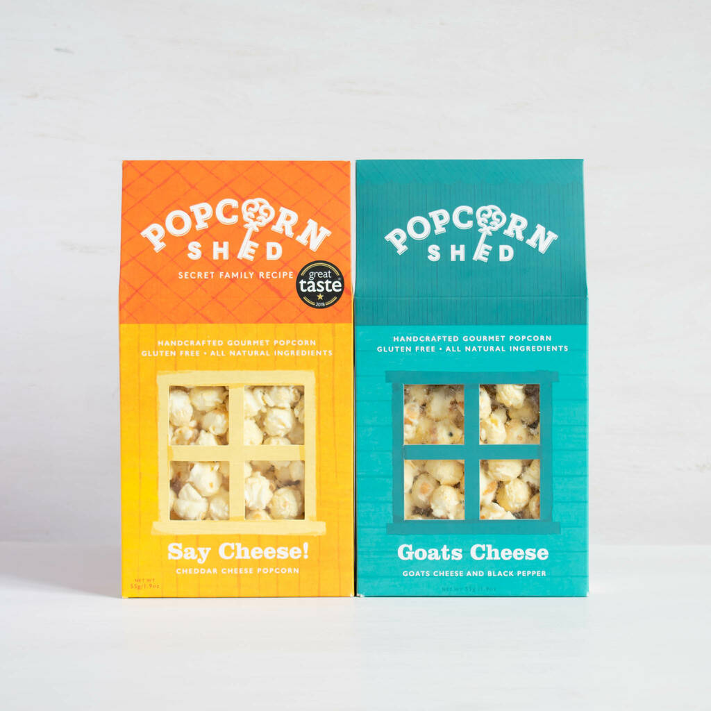 Gourmet Popcorn Cheese Flavour Duo Pack By Popcorn Shed