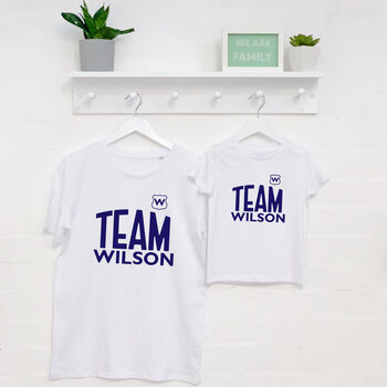 Team Surname Personalised Parent And Child Set, 4 of 6
