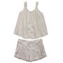 Ladies White Cotton Short Pyjama Set 'Jodie', thumbnail 5 of 5