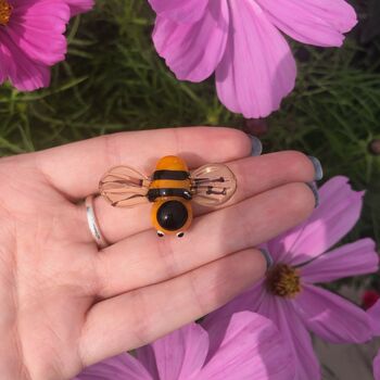 Handblown Glass Flying Bee, 3 of 3