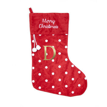 Personalised Polka Dot Christmas Stocking, 4 of 4