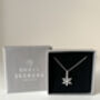 Sterling Silver Snowflake Necklace – Winter Jewellery Gift, thumbnail 2 of 6