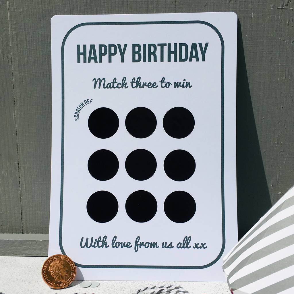 10 PERSONALISED BIRTHDAY PARTY SCRATCH CARDS WITH ANY THEME