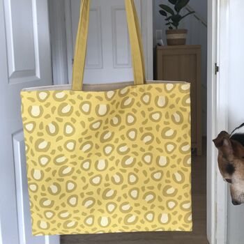 Yellow Tote Bag With Motivational Message Inside, 2 of 4