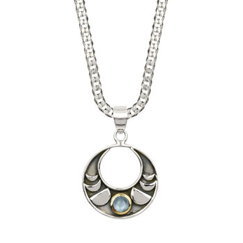 Moon Phase Men's Silver Necklace, 3 of 8