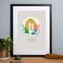 Personalised Forever And Ever Wedding Art Print, thumbnail 1 of 4