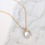 White Topaz Square Cushion Necklace, thumbnail 1 of 10