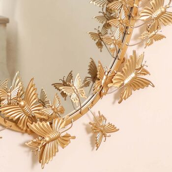 Luxury Antique Style Butterfly Wall Mirror, 4 of 6