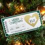 Elf Musical Christmas Ticket Surprise Scratch To Reveal Gift Card, thumbnail 3 of 6