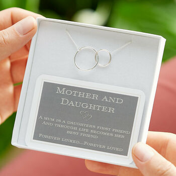 Mother And Daughter Infinity Circles Necklace, 2 of 7