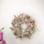 Dried Eucalyptus Wreath With Lilac Statice, thumbnail 2 of 5