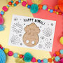 Diwali Ganesha Finger Puppet And Colouring In Card, thumbnail 2 of 4
