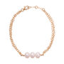 Gold Plated Or Sterling Silver Triple Pearl Bracelet, thumbnail 3 of 7